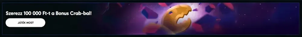 Slotexo Bonus Crab promóciós banner €100 jutalom ajánlattal